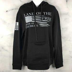 Nine Line Apparel Land of the Free Hoodie Large Sweatshirt Pullover